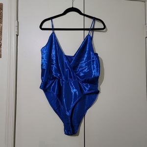 Vintage Cobalt Blue Sheen Teddy